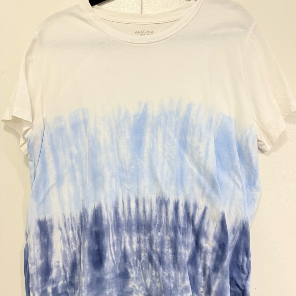 A New Day White and Blue Short Sleeve T-Shirt